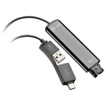 HP Poly DA75 Wideband QD na USB adapter z USB-A in USB-C