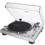 Gramofon Audio-Technica AT-LP120X z direktnim pogonom. Srebrna.