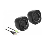 Mini stereo računalniški zvočniki s 3,5 mm vtičem in USB napajalnikom