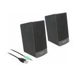 Stereo 2.0 računalniški zvočniki s 3,5 mm vtičem in USB napajalnikom