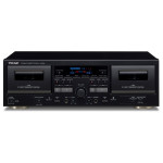 TEAC W-1200 dvojni kasetofon z USB izhodom, črne barve