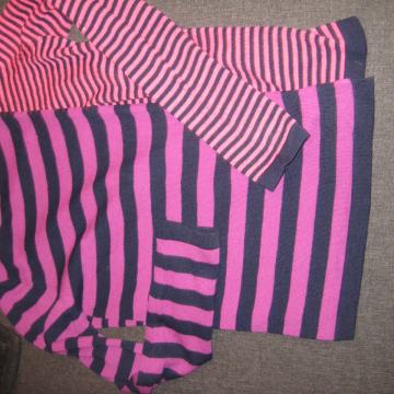 Majica za dojenje-jopica na preklop, roza s črtami, vel  xs, BENETTON