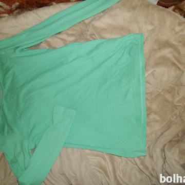 Nosečniška majica-bombaž, zelena, vel, S,+GRATIS tunika