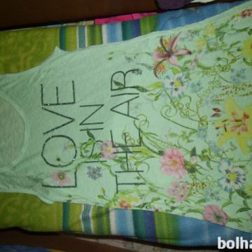 Nosečniška majica brez rokavov, z rožami, vel M,poletna