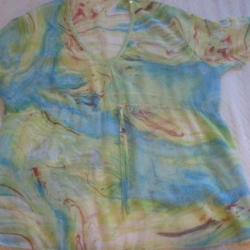 Nosečniška poletna majica, bluza pastelnih barv, vel L