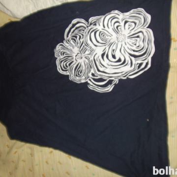 Nosečniška tunika- temnomodra z belim motivom, vel.40