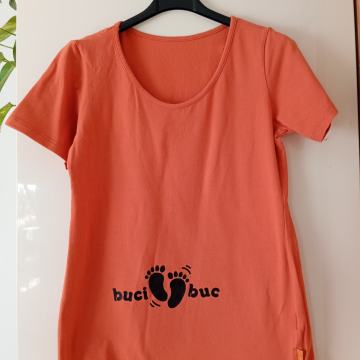 POPEK ORANŽNA NOSEČNIŠKA BOMBAŽNA MAJČKA 38