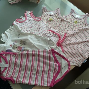 body brez rokavov od velikosti 80 do 104