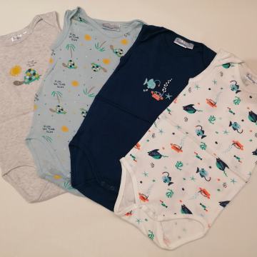 Komplet 4 bodijev brez rokavov, vel. 98-104