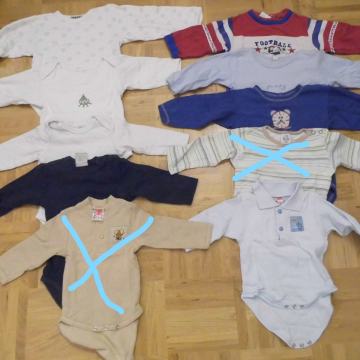 Bodi dolg rokav št.68 (8 kom)