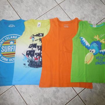 4x majica brez rokavov 134/140