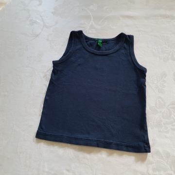 Fantovska majica brez rokavov Beneton za 2 leti temno modra