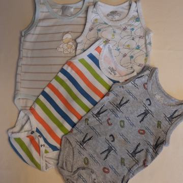 Fantovski bodi / body brez rokavov št. 74 4x