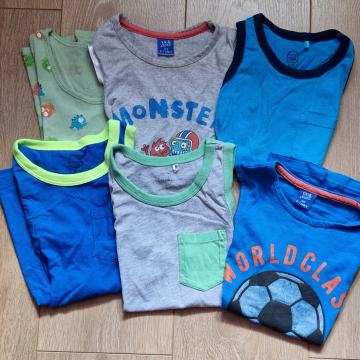 Komplet 6 majic brez rokavov, fantek vel.122