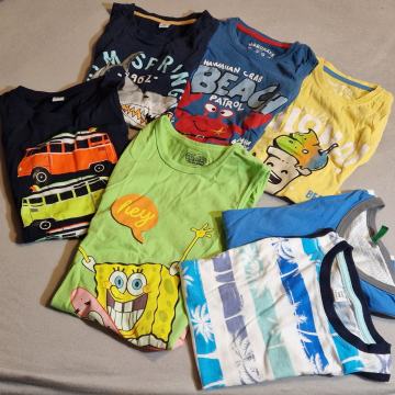 Komplet 7 majic brez rokavov, fantek vel.128