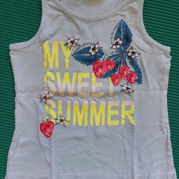 Majica/majčka dekliška brez rokavov, št.110/116