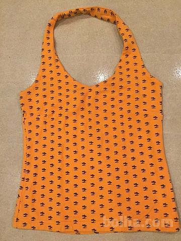*Poletna MAJICA - TOP oranžna, s palmicami, vel. 8 - prodam