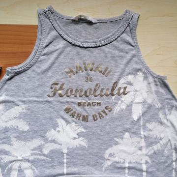 Siva majica brez rokavov H&M, št. 134 /140