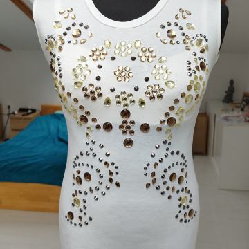 DENNY ROSE št. 36 / 38 majica z kamenčki (Italija)