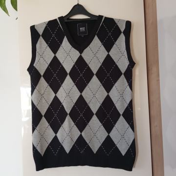 Maver original črno karo brezrokavnik  M