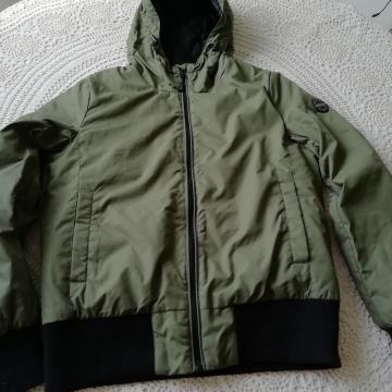 Bomber jakna s kapuco, vel. S, olivno zelena
