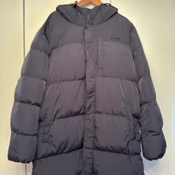 moška črna bunda puhovka