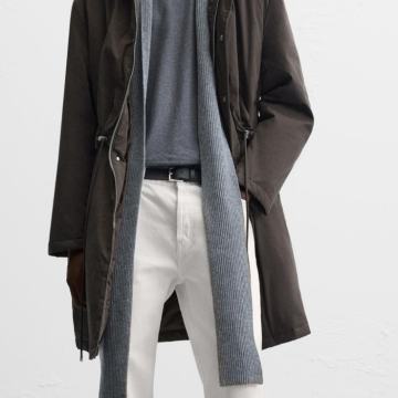 Zara moška podložena parka s kapuco L-XL (Nova)