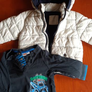 Zimska bunda št. 78 / 9-12m Zara Baby Boy, zraven podarim pulover
