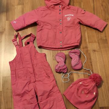 Zimski nepremočjiv kombinezon (bunda, hlače, rokavice, kapa) 74 - 80