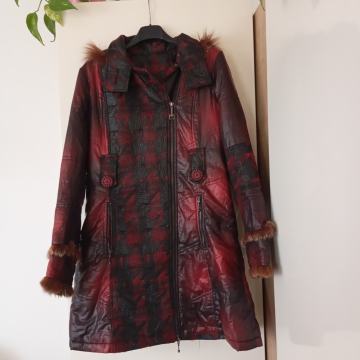 101 idees rdeče črna dolga bunda S