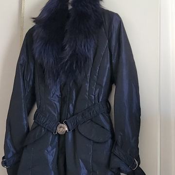 Ženska elegantna modra jakna ,bunda,S 36/38
