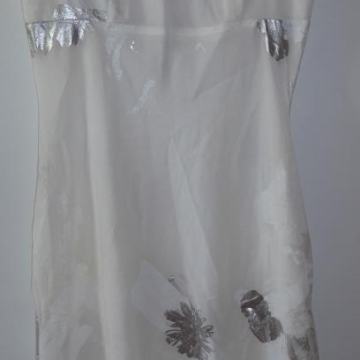 NOVA belo-srebrna bombažna obleka Betty Barclay, št. 36 / S