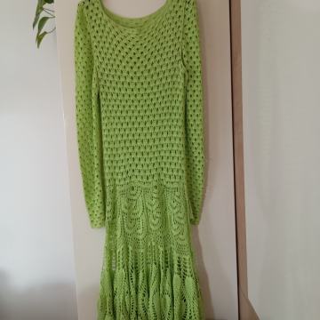 MAXI ZELENA PLETEN OBLEKA - KOT NOVA 38/40