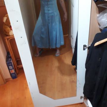 Prodam dolgo jeans retro obleko vel. S za 20 EUR
