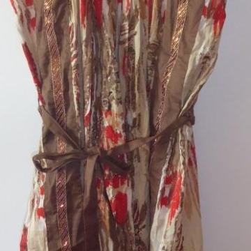 Bombažna rjava obleka HHG, št. 36 / S