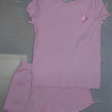 Dekliška bombažna pižama rožice C&A, 128/134/140, 7-9 let