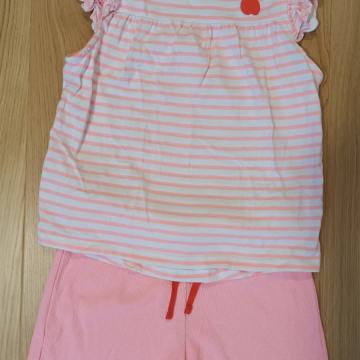 Otroška dekliška pižama Okaidi št. 110 (5 let), kratki rokavi in hlače