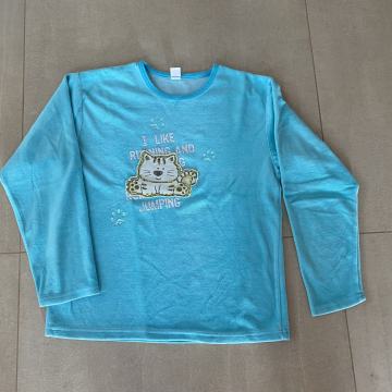 Topla PIŽAMA zgornji del MUCA, turkizna modra - vel. 12/XS - prodam