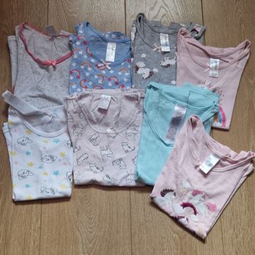 Komplet 8 spodnjih majic, punčka vel.122/128