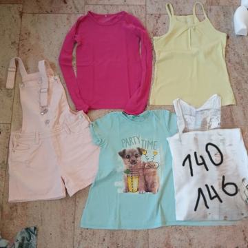 140 146 152 dekliške najstniške oblačila. Majice obleke kopalke