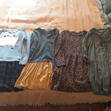 4 obleke za deklico Zara, Okaidi, Cool kids  št.152/164,11/12/13 let