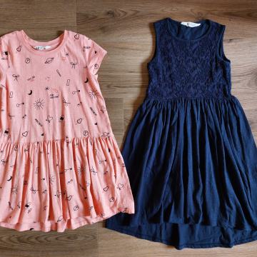 Dekliški obleki H&M št.110/116