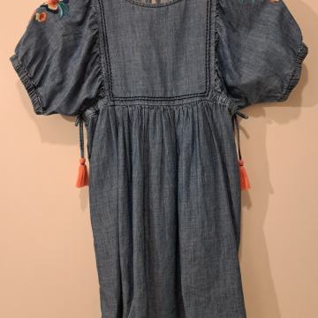 Kot nova obleka, jeans Ovs, vel. 6-7 let (122 cm)