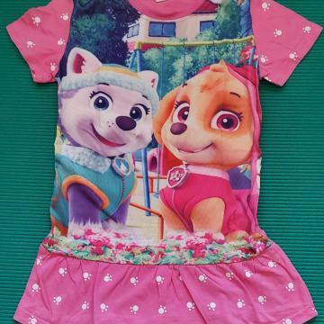 Obleka/oblekica Paw Patrol kratek rokav 122/128