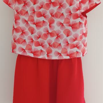 Dekliška rdeča Okaidi obleka št. 110, S POŠTNINO!