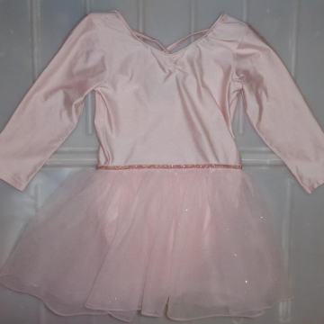 Roza baletni dres za deklico s 3/4 rokavi H&M 134/140, 8-10 let