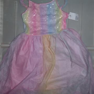 NOVA svečana pisana dekliška obleka H&M 134/140, 8-10 let, z etiketo