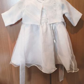 Zelo lepa krstna oblekica z bolerom (vel. 19), dekliška, otroška