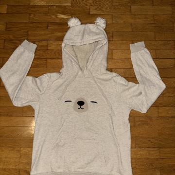 Bež hoodie (hudi) s potiskom medvedka