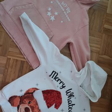 Dekliški pulover, kapucar, Hoody Zara, C&A 2x: št. 146, 152